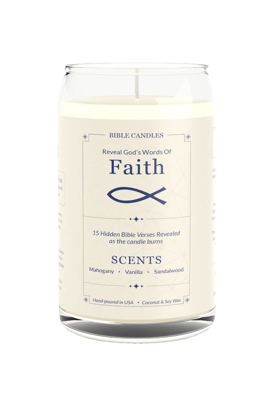 Faith - Mahogany, Vanilla, and Sandalwood - Bible Candles